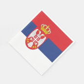 Serviette En Papier drapeau de la Serbie (Coin)