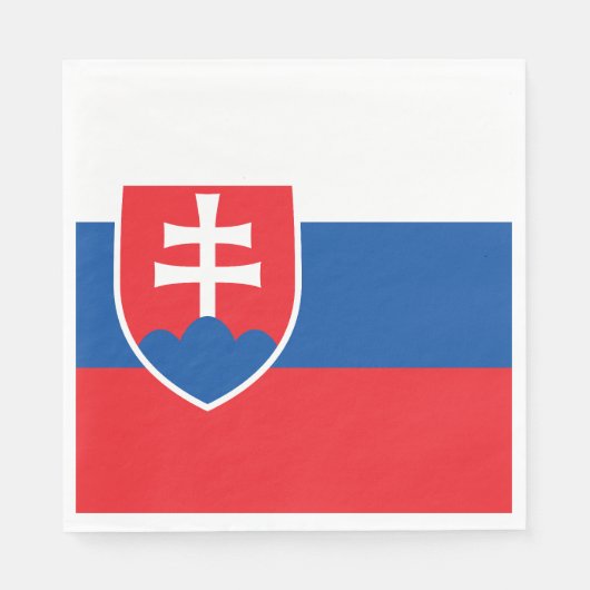 Serviette En Papier Drapeau de la Slovaquie (Devant)