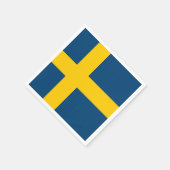 Serviette En Papier Drapeau de la Suède (Coin)
