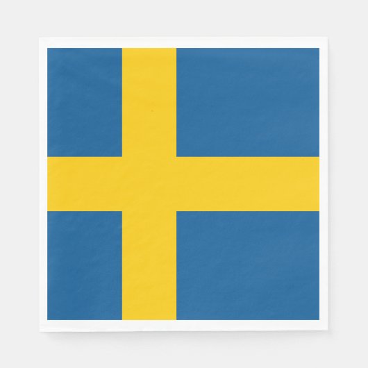 Serviette En Papier Drapeau de la Suède (Devant)
