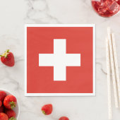 Serviette En Papier Drapeau de la Suisse (En situation)
