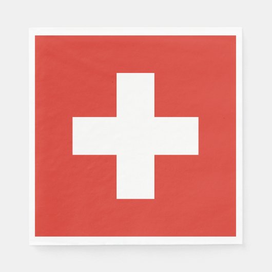 Serviette En Papier Drapeau de la Suisse (Devant)