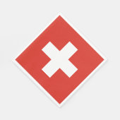 Serviette En Papier Drapeau de la Suisse (Coin)