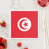 Serviette En Papier Drapeau de la Tunisie (En situation)