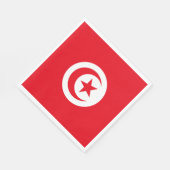 Serviette En Papier Drapeau de la Tunisie (Coin)