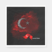 Serviette En Papier Drapeau de la Turquie (Devant)