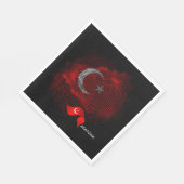 Serviette En Papier Drapeau de la Turquie (Coin)
