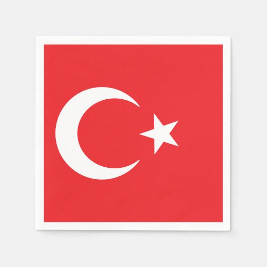 Serviette En Papier Drapeau de la Turquie (Devant)