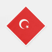 Serviette En Papier Drapeau de la Turquie (Coin)