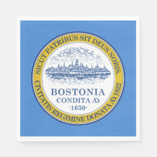 Serviette En Papier Drapeau de la ville de Boston (Massachusetts)