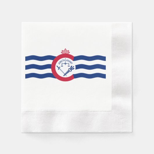 Serviette En Papier Drapeau de la ville de Cincinnati (Devant)