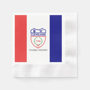 Serviette En Papier Drapeau de la ville de Cleveland
