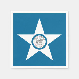 Serviette En Papier Drapeau de la ville de Houston, Texas Napkins