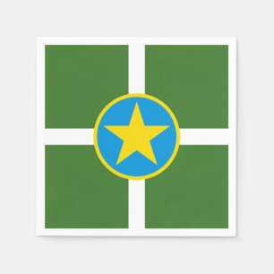 Serviette En Papier Drapeau de la ville de Jackson, Mississippi Napkin