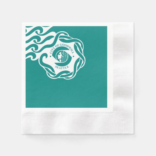 Serviette En Papier Drapeau de la ville de Seattle (Devant)