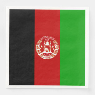 Serviette En Papier Drapeau de l'Afghanistan patriotique