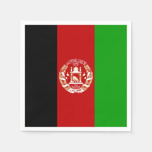 Serviette En Papier Drapeau de l'Afghanistan patriotique (Devant)