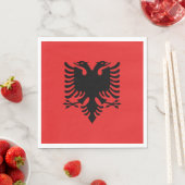 Serviette En Papier Drapeau de l'Albanie (En situation)