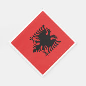 Serviette En Papier Drapeau de l'Albanie (Coin)