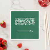 Serviette En Papier Drapeau de l'Arabie saoudite (En situation)