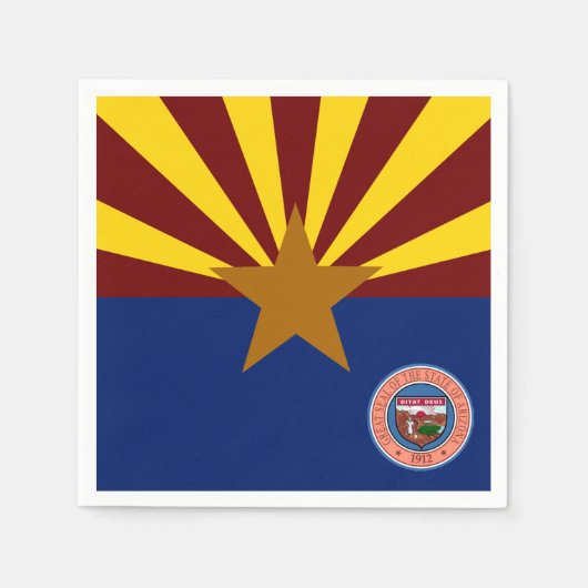 Serviette En Papier Drapeau de l'Arizona (Devant)