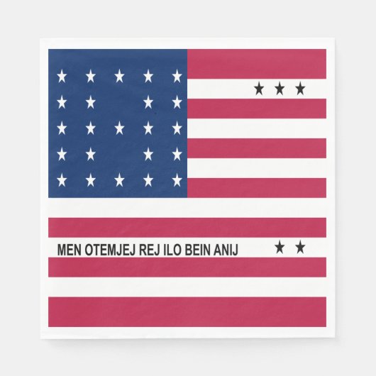 Serviette En Papier Drapeau de l'atoll de Bikini Patriotique (Devant)