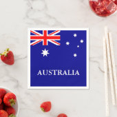 Serviette En Papier Drapeau de l'Australie Cocktail Napkin (En situation)