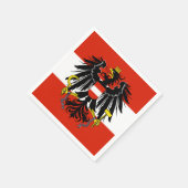 Serviette En Papier Drapeau de l'Autriche avec armoiries (Coin)