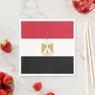 Serviette En Papier Drapeau de l'Égypte