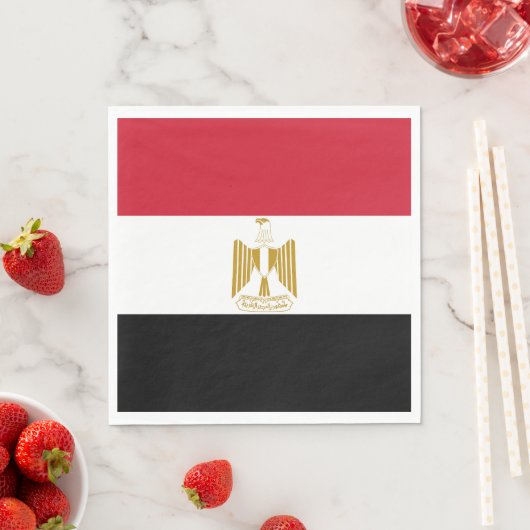 Serviette En Papier Drapeau de l'Égypte (En situation)
