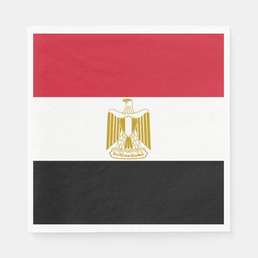 Serviette En Papier Drapeau de l'Égypte (Devant)