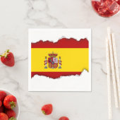 Serviette En Papier Drapeau de l'Espagne (En situation)