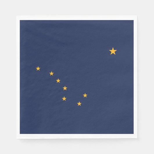 Serviette En Papier Drapeau de l'État d'Alaska (Devant)