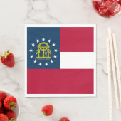 Serviette En Papier Drapeau de l'État de Géorgie (En situation)