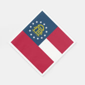 Serviette En Papier Drapeau de l'État de Géorgie (Coin)