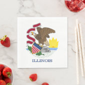 Serviette En Papier Drapeau de l'État de l'Illinois (En situation)