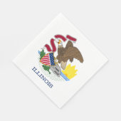 Serviette En Papier Drapeau de l'État de l'Illinois (Coin)