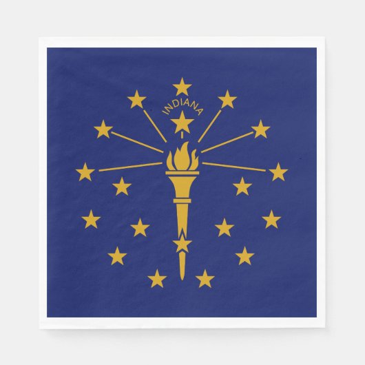 Serviette En Papier Drapeau de l'État de l'Indiana (Devant)