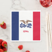 Serviette En Papier Drapeau de l'État de l'Iowa (En situation)