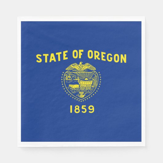 Serviette En Papier Drapeau de l'État de l'Oregon (Devant)