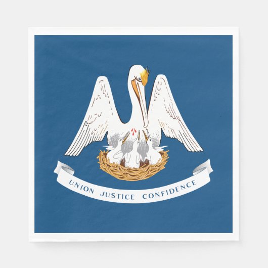 Serviette En Papier Drapeau de l'État de Louisiane (Devant)