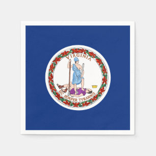 Serviette En Papier Drapeau de l'État de Virginie