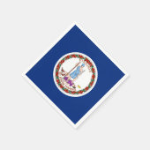 Serviette En Papier Drapeau de l'État de Virginie (Coin)