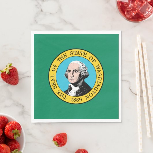 Serviette En Papier Drapeau de l'État de Washington (En situation)