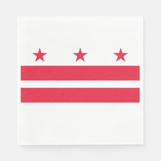 Serviette En Papier Drapeau de l'État de Washington DC (Devant)