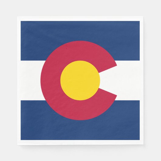 Serviette En Papier Drapeau de l'État du Colorado (Devant)