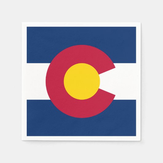 Serviette En Papier Drapeau de l'État du Colorado (Devant)