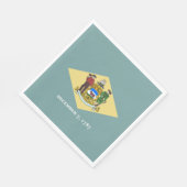 Serviette En Papier Drapeau de l'État du Delaware (Coin)