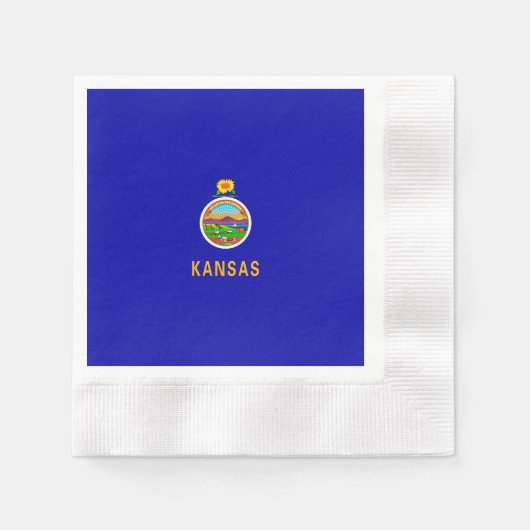 Serviette En Papier Drapeau de l'État du Kansas (Devant)