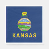 Serviette En Papier Drapeau de l'État du Kansas (Devant)